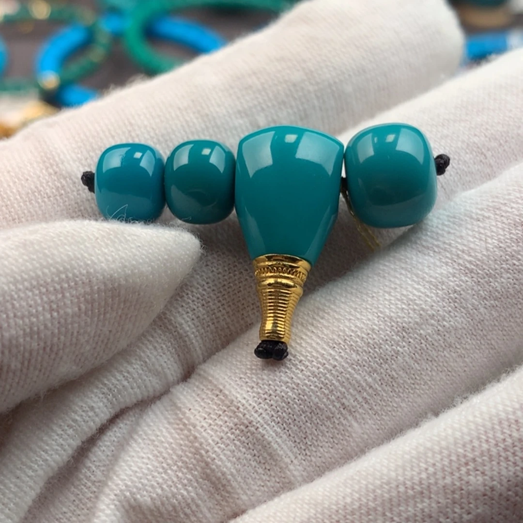 绿松石18K金镶嵌绿松石8+10mm