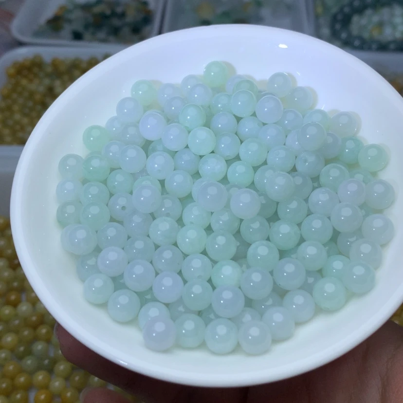 【闪购商品】翡翠手链未镶嵌卡7冰珠子10颗