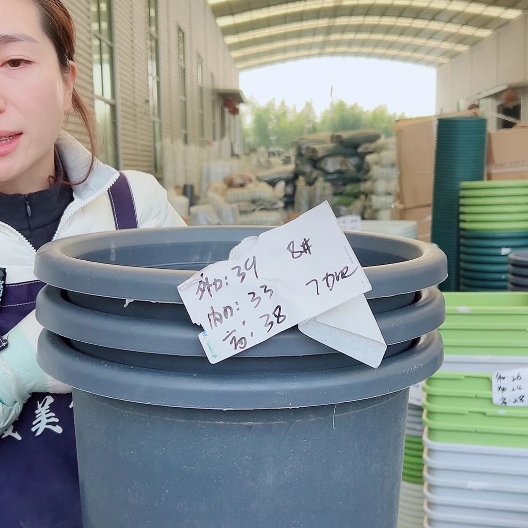 瑕疵四季盆8#灰黑3个无托