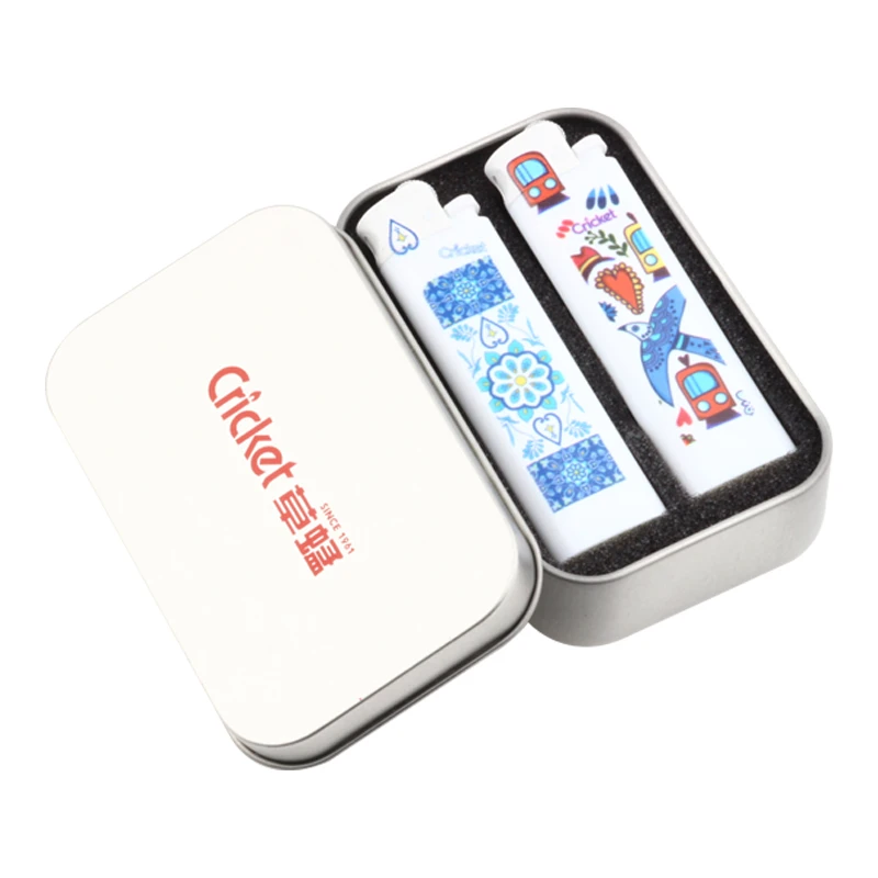 经典草蜢防爆滚轮砂轮一次性打火机花砖火石个性耐用礼盒打火机