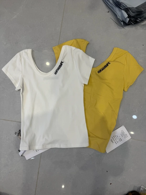 【特价福利】U领刺绣短袖上衣