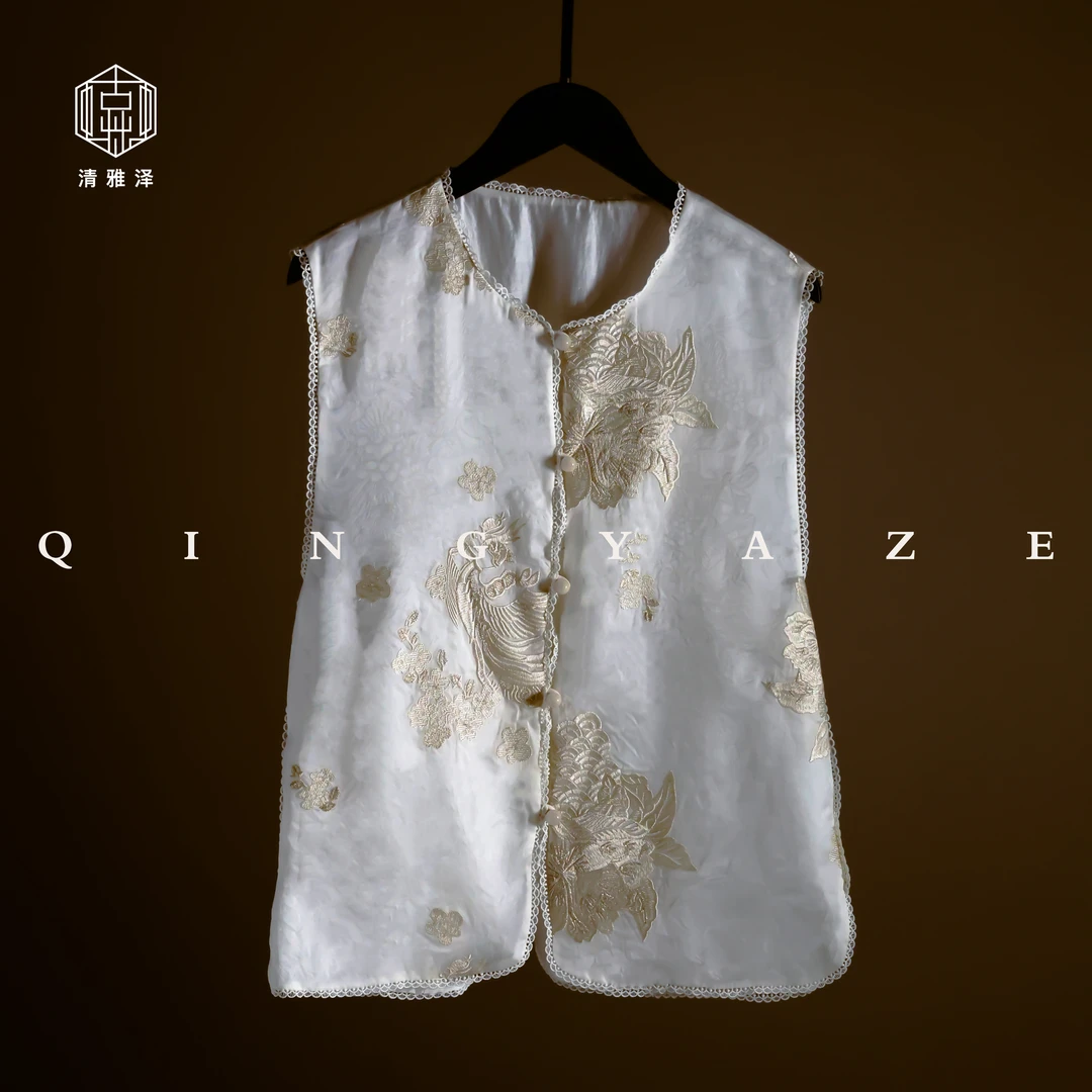 凤凰台！桑蚕丝重工刺绣新中式马甲! GZ3968