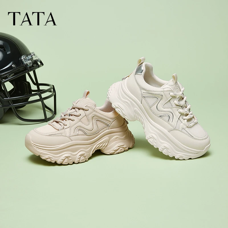 TATA他她厚底复古老爹鞋女鞋轻便休闲运动鞋2025春季新款CYL01AM5