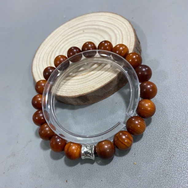 W472玉化果冻料崖柏卡1.0单圈小手串（天然材质，底色多样，发其一）.