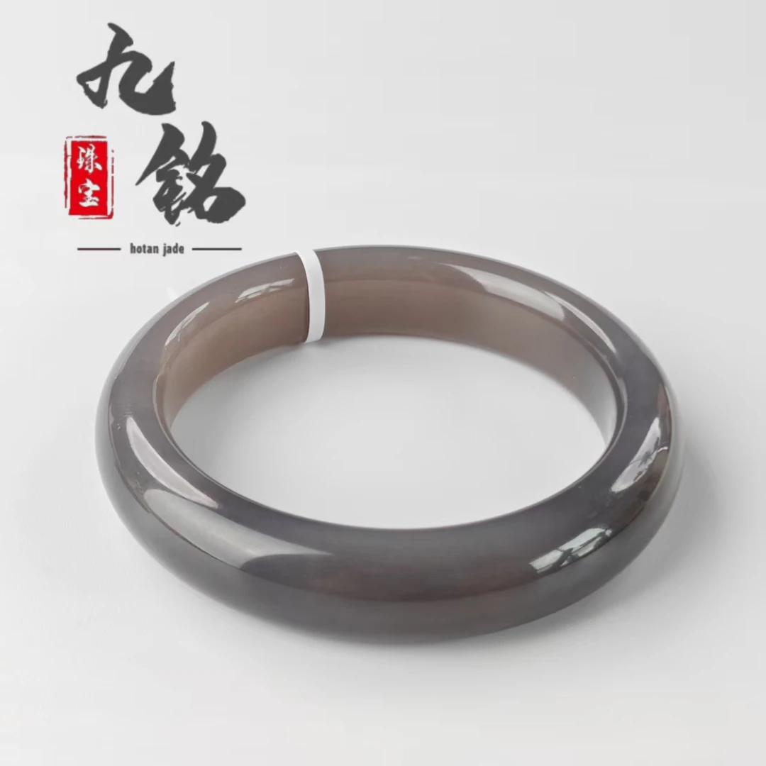 【九铭珠宝】和田玉烟紫正圈手镯 YZ-3-SZ-A2 多样性发一件