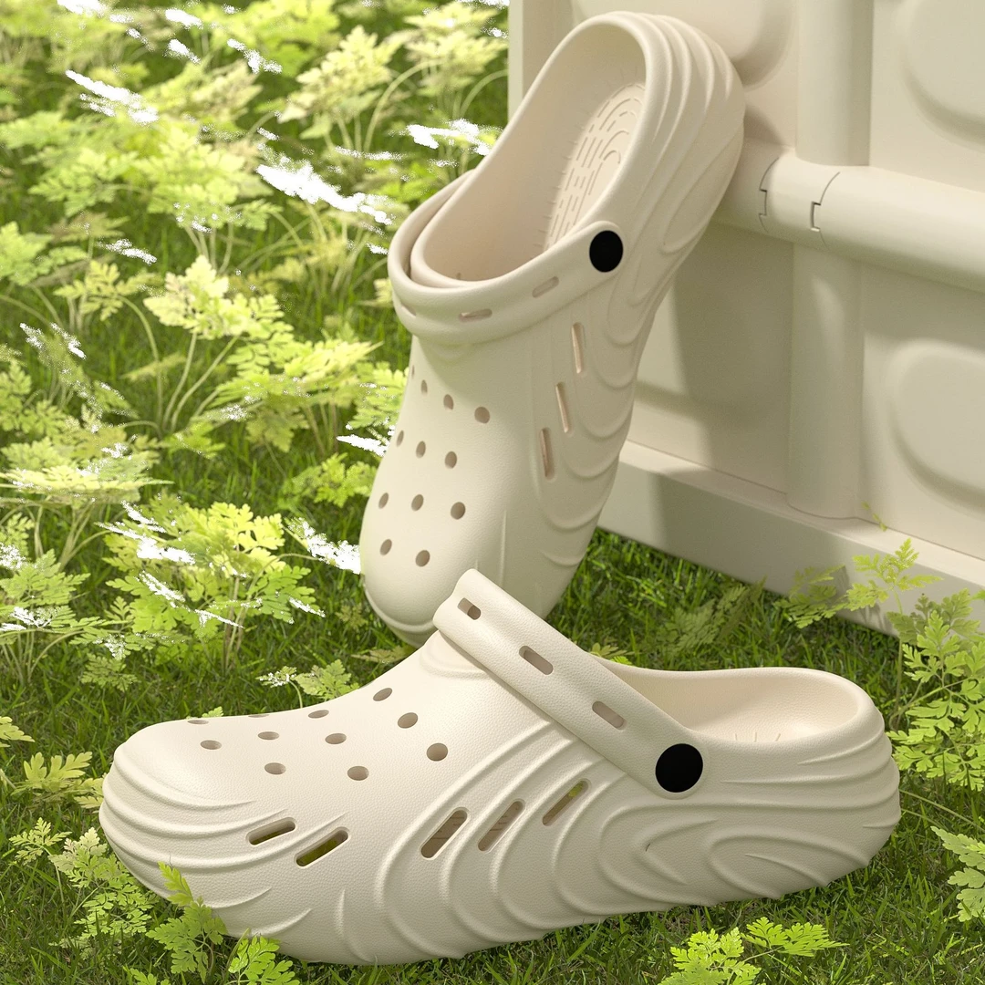 洞洞鞋男款2025夏季新款舒适户外运动海边沙滩防滑厚底包头凉拖鞋