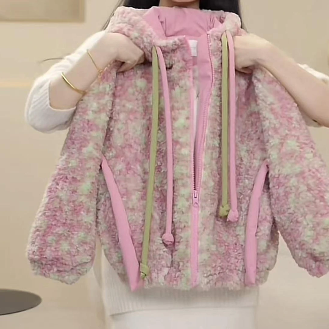 女童冬季2025新款韩版连帽加厚外套DWT25259