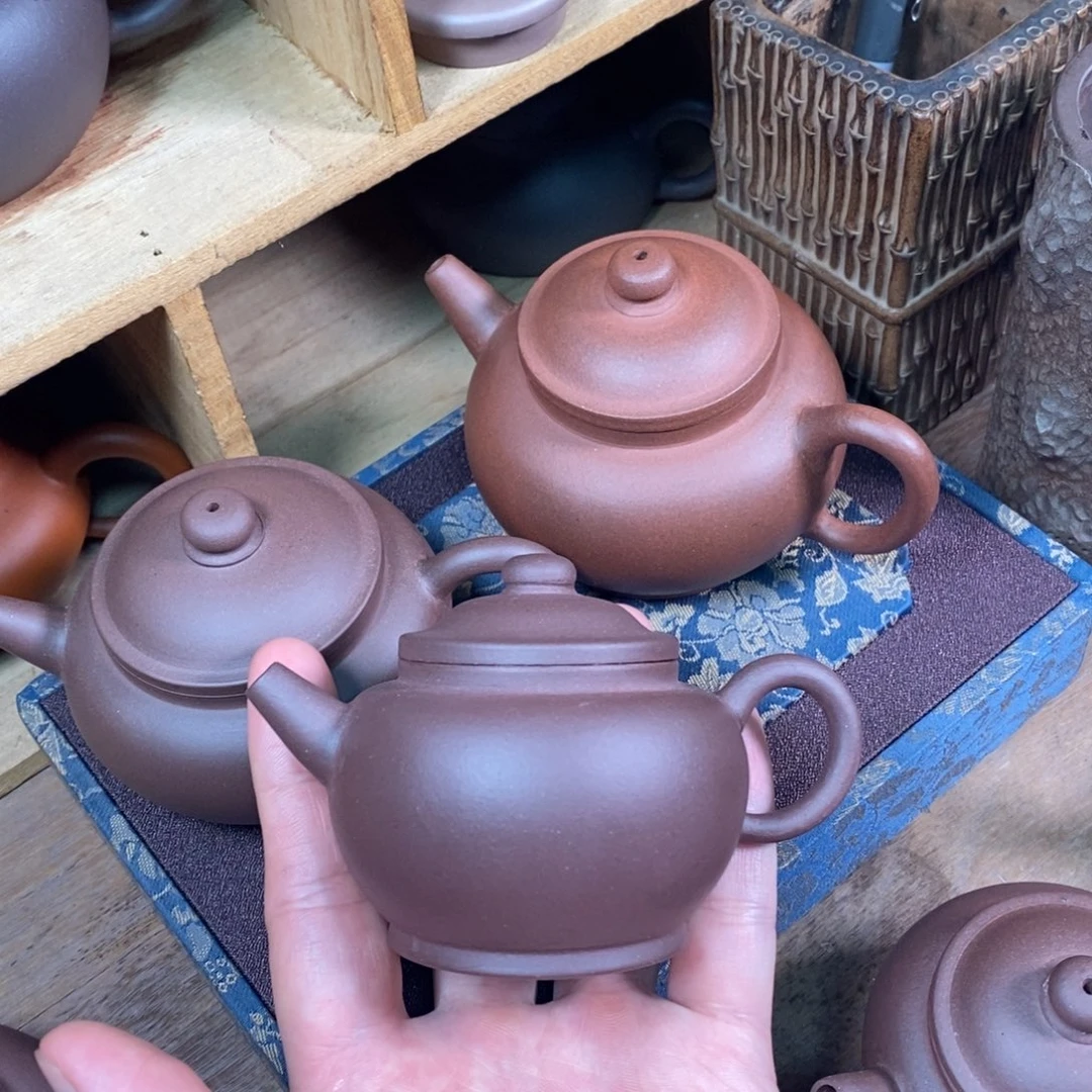 ๑***๑茶壶紫砂105cc全手工摹古
