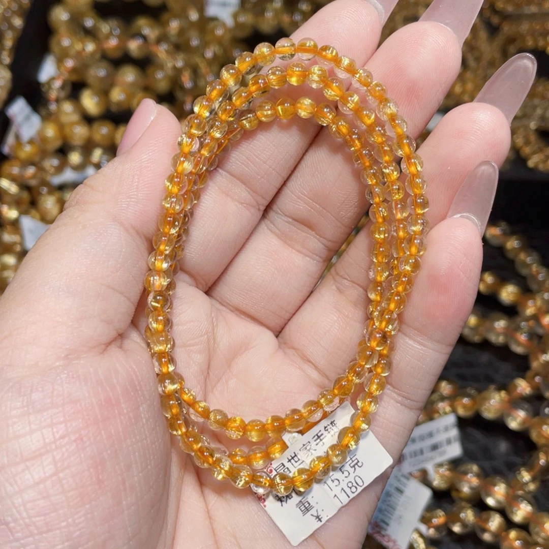 水晶手链未镶嵌天然钛晶手链