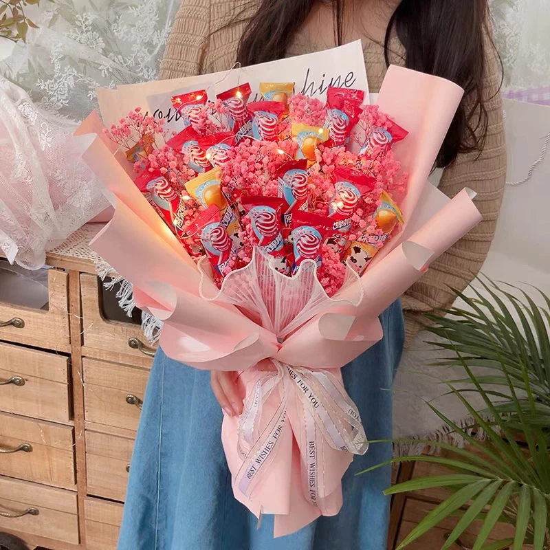 棒棒糖花束创意成品糖果零食送闺蜜毕业季生日礼物