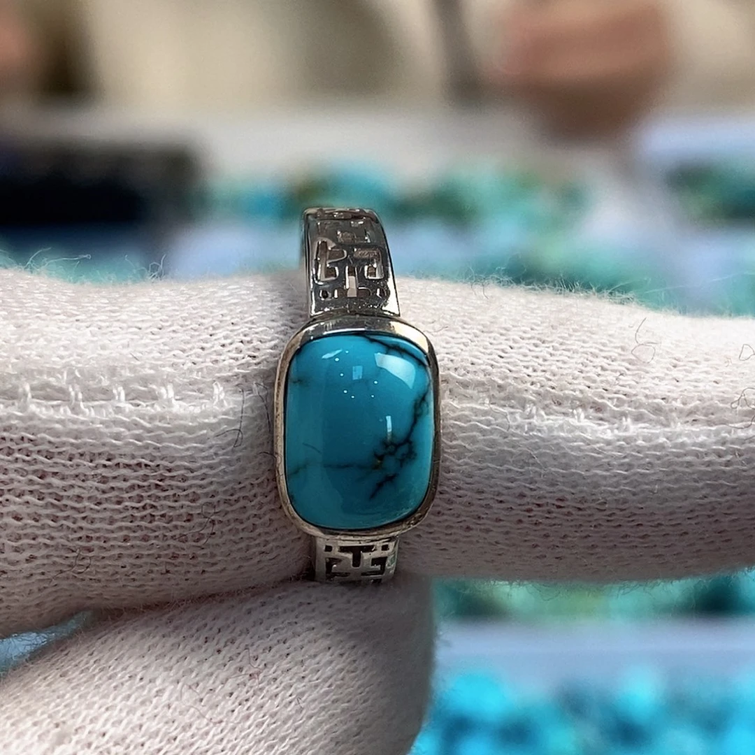 绿松石银S925镶嵌配饰