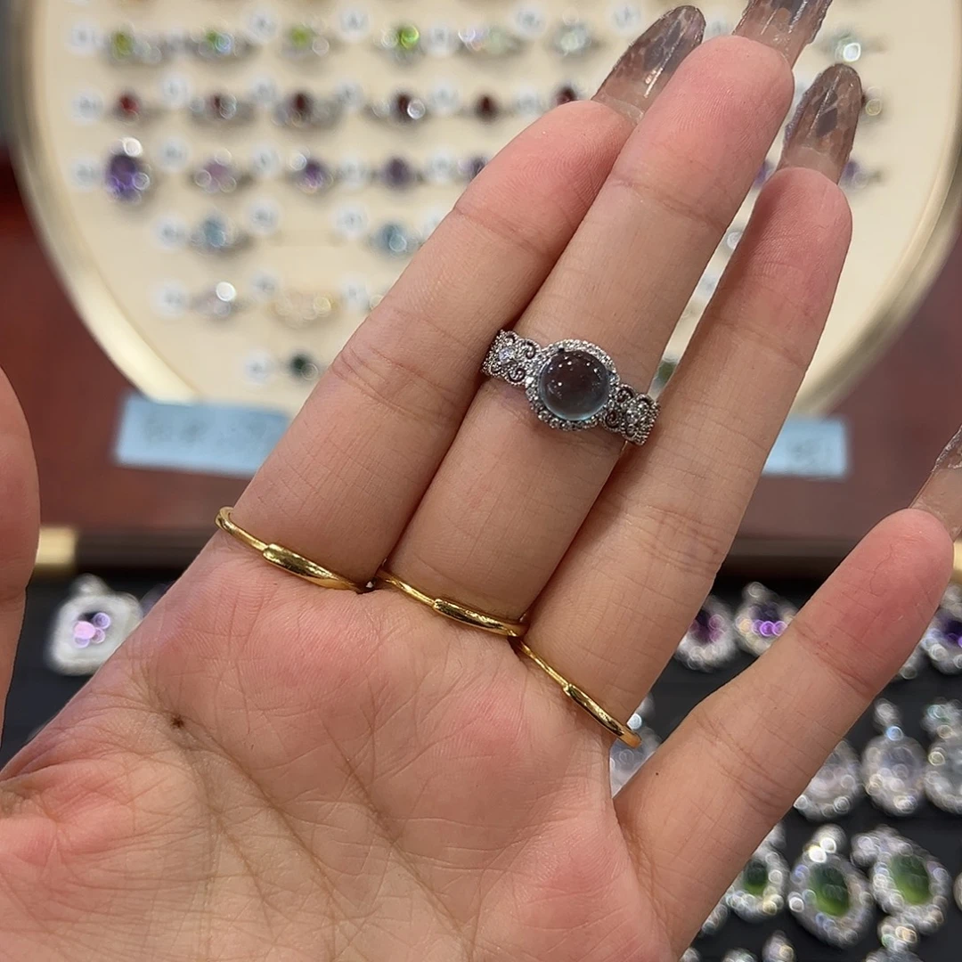 J***a蛇纹石玉银S925镶嵌饰品