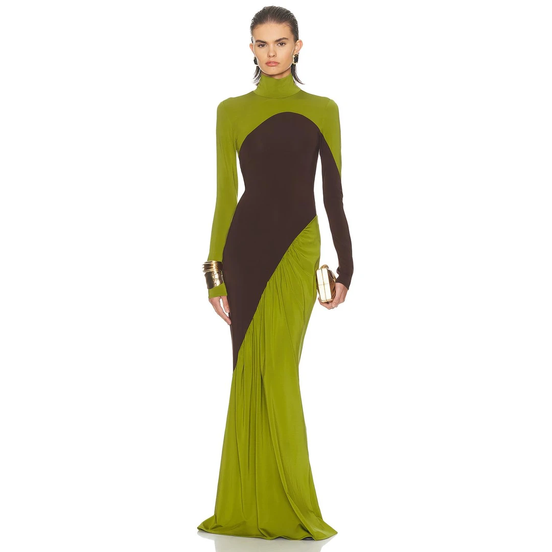 HELSA THE ABSTRACTION 裙子 Green,Chocolate 连衣裙