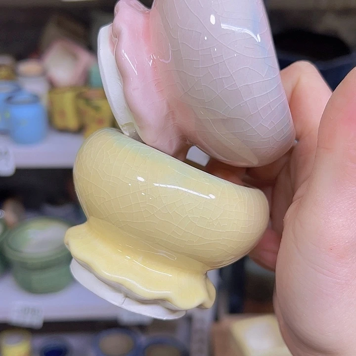 红陶陶瓷花盆当场满12包邮