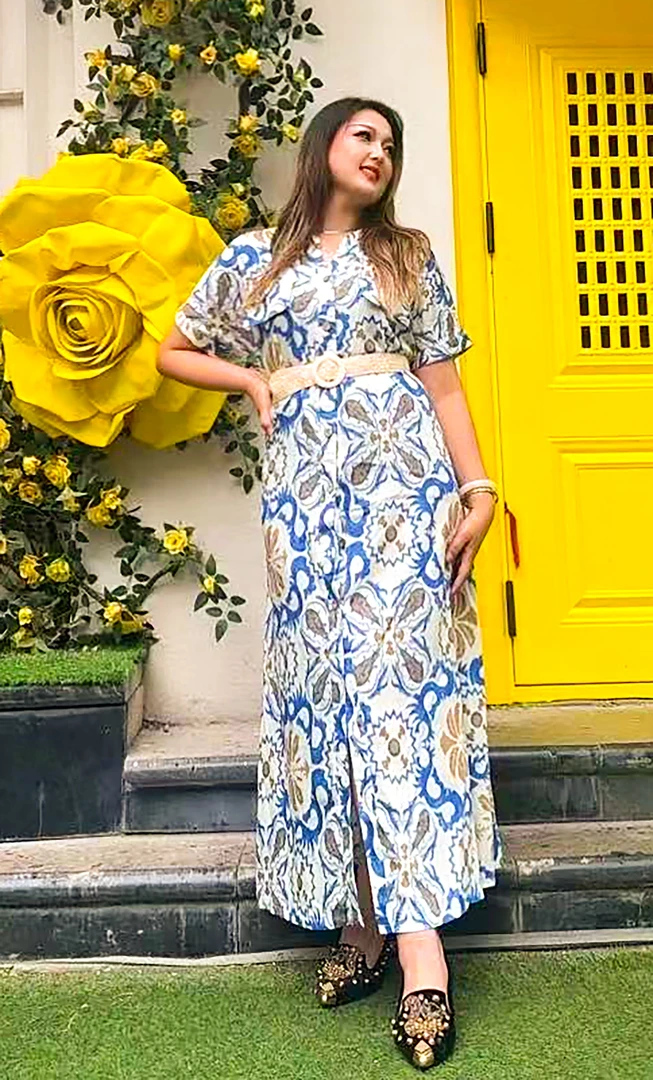 2025新款大花连衣裙