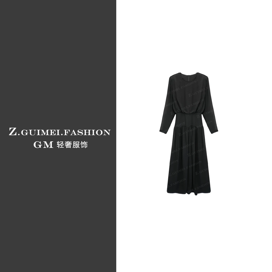 【肆姐高定】设计师款重磅定制款褶皱连衣裙X2293