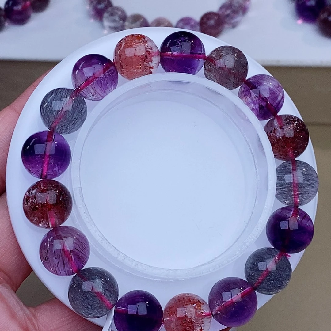 未镶嵌手链水晶黑加仑超七11+m