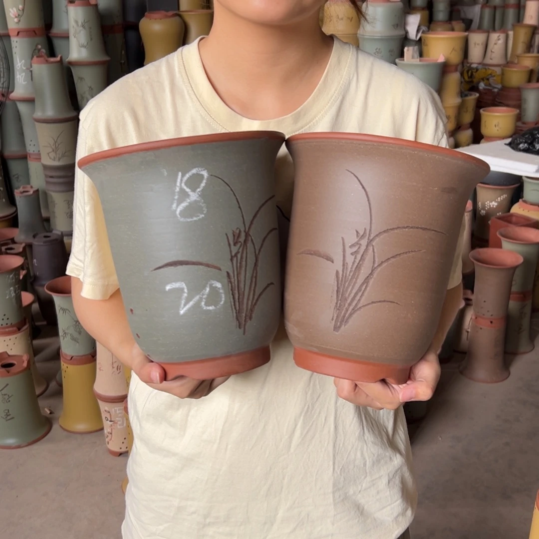 宜兴川阁紫砂花盆