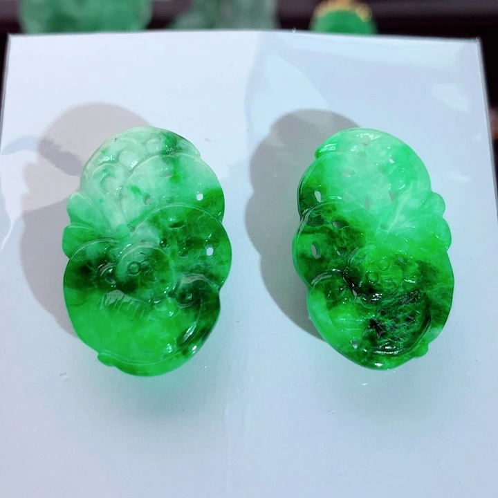 未镶嵌翡翠耳饰A货