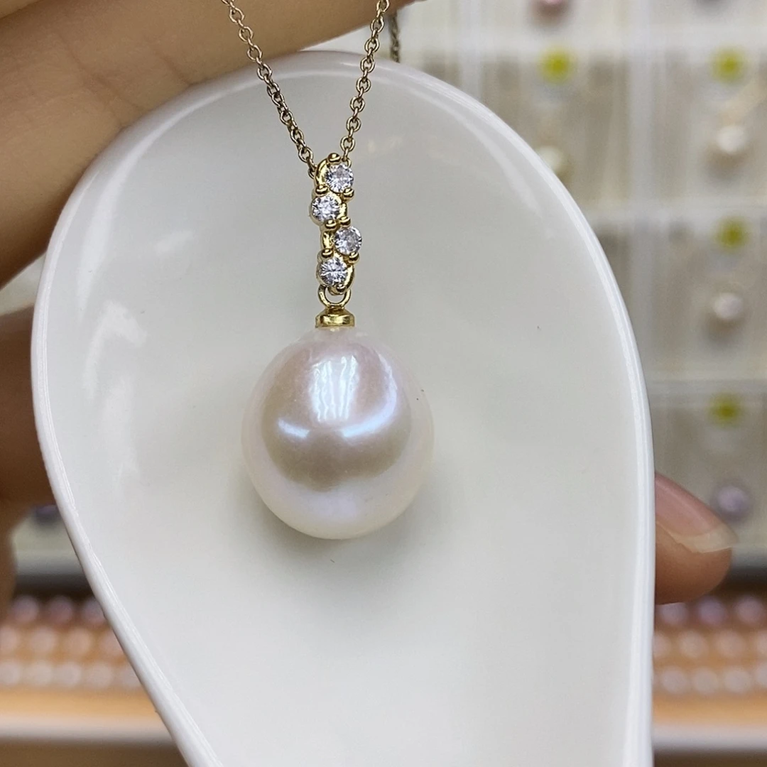 合金淡水珍珠吊坠(赠链)