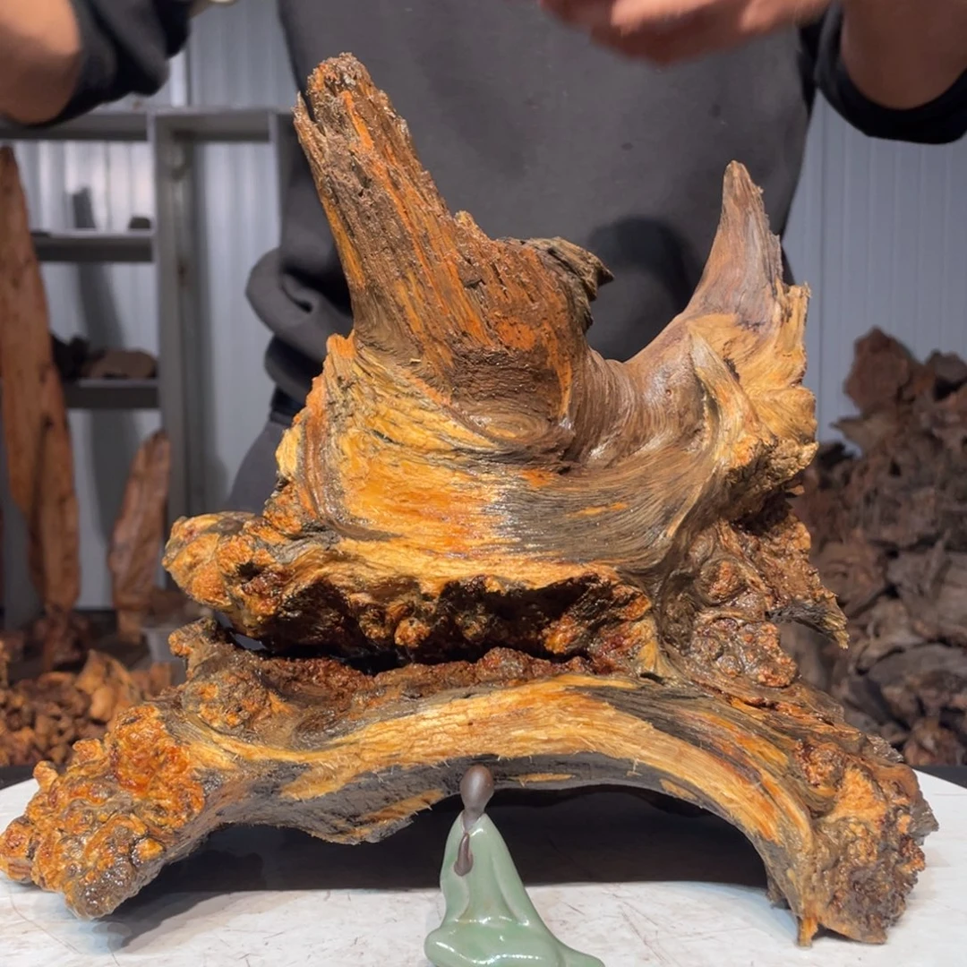 长***香木材猛子琥珀木摆件22