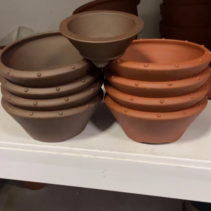 紫砂花盆紫砂花盆口14高6