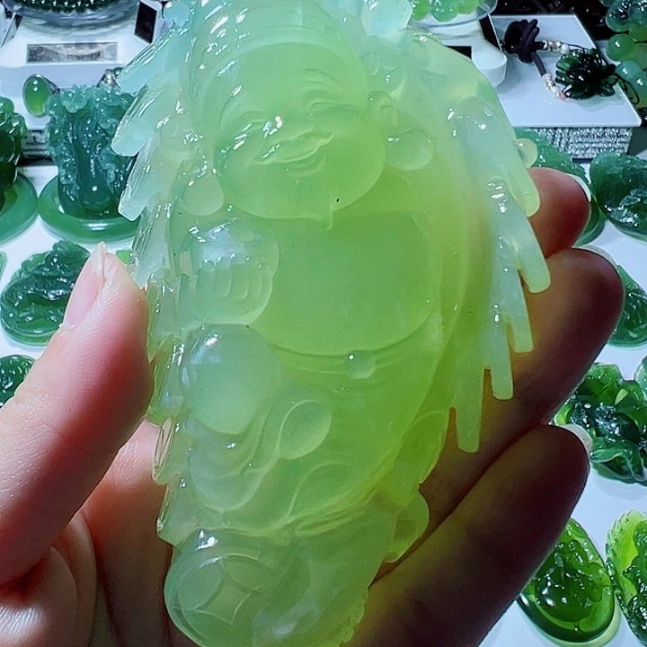未镶嵌蛇纹石玉手把