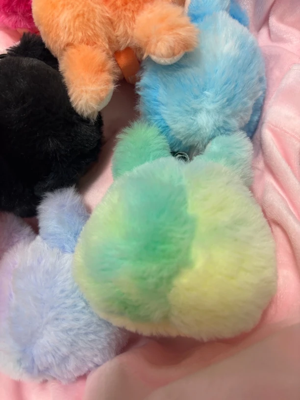 挂件头彩色拉拉拉可爱小挂件毛绒玩具布娃娃