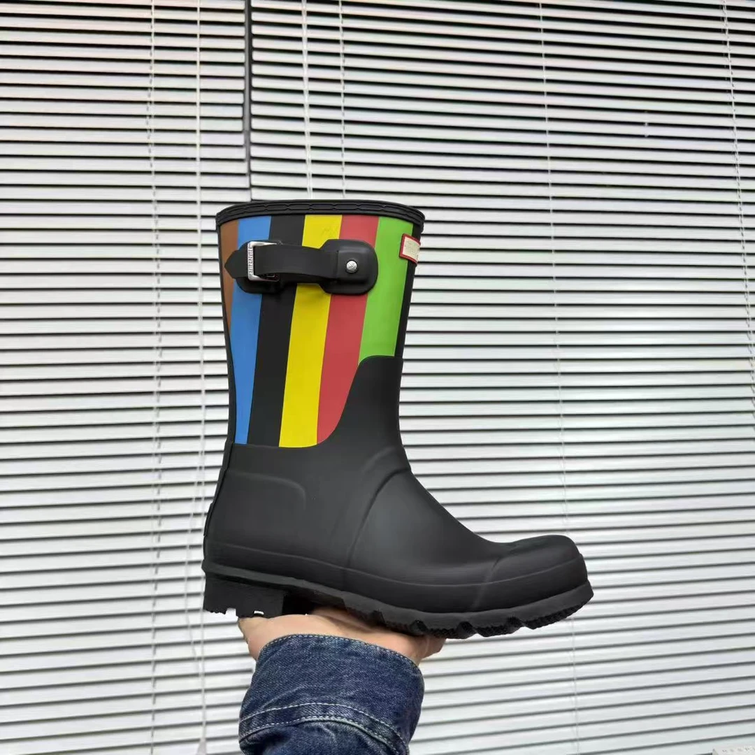 户外全防水多彩/搭扣时尚潮玩橡胶雨靴