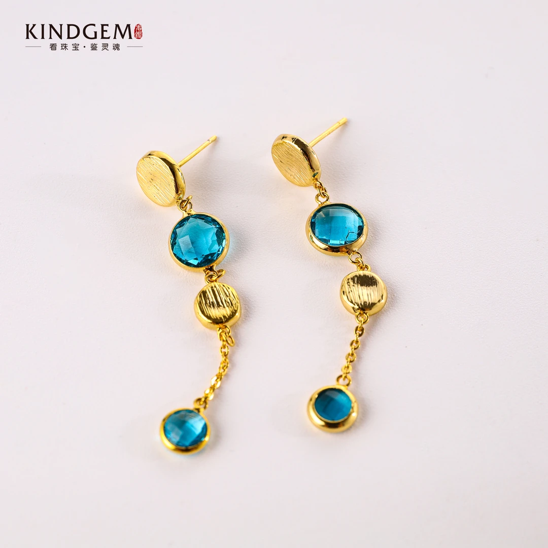 铜合金锆石耳饰 法式宫廷风长款镶嵌高级感耳环 BM191XIPC-26111