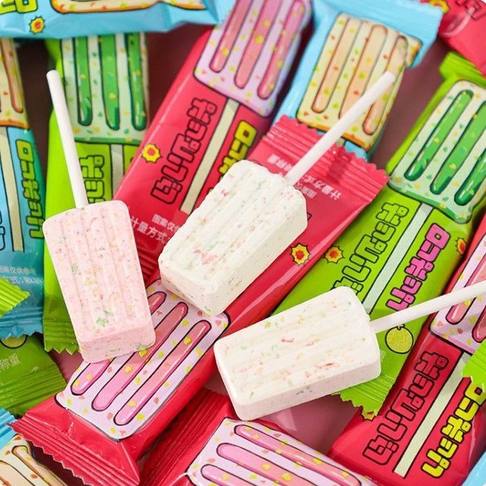 网红奶味跳跳棒糖高颜值随身携带跳跳糖儿童糖果批发休闲小零食
