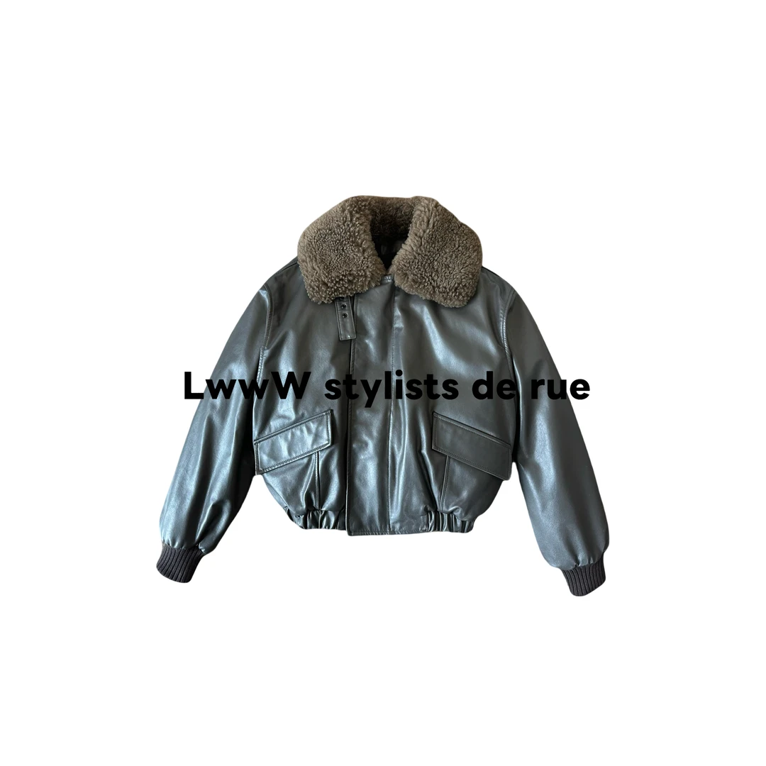 【终结者】水洗皮翻领正确版牛皮外套