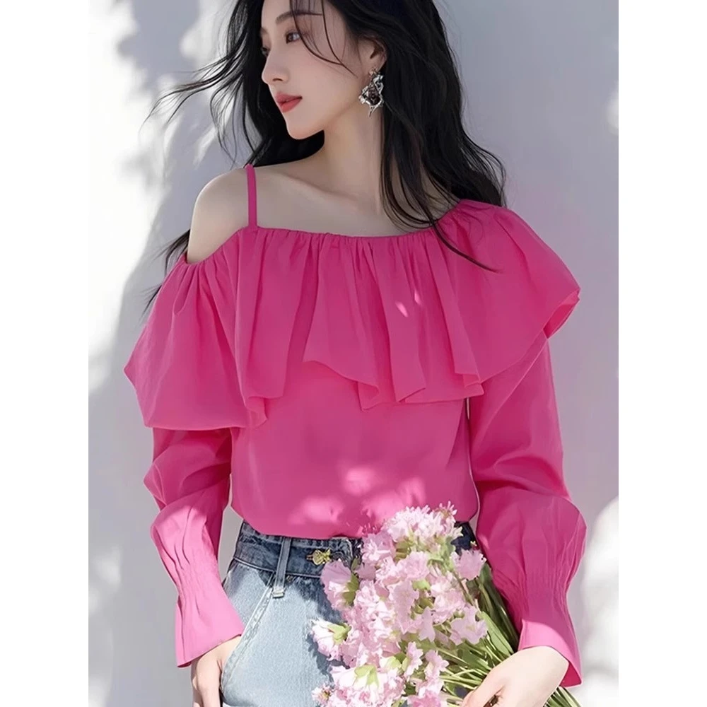 拉夏贝尔衬衫女款爆款2025网红洋气女炸街纯欲慵懒风衣服女装