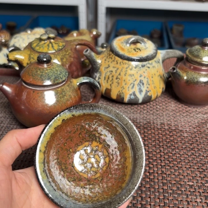 茶杯紫砂老斗笠杯100