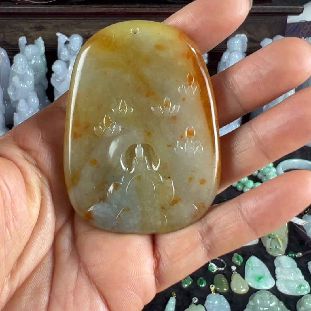 翡翠未镶嵌项圈天然翡翠黄翡牌子