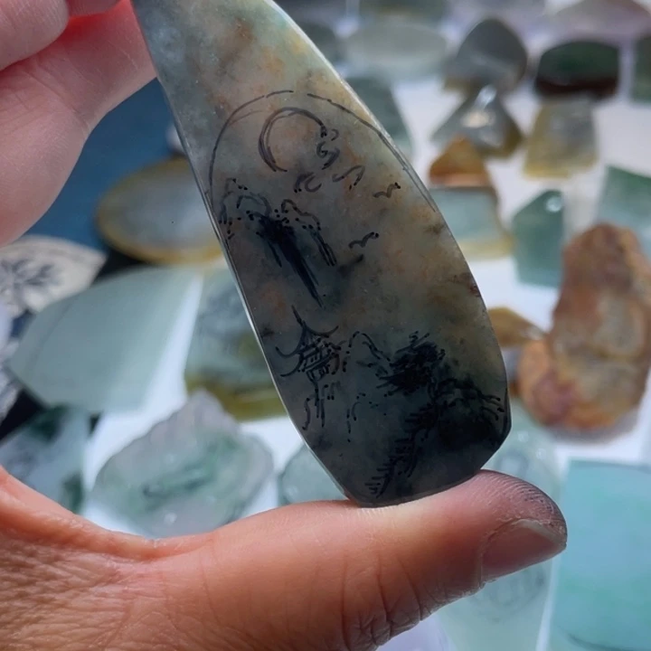 翡翠未镶嵌吊坠(不含链)翡翠料子