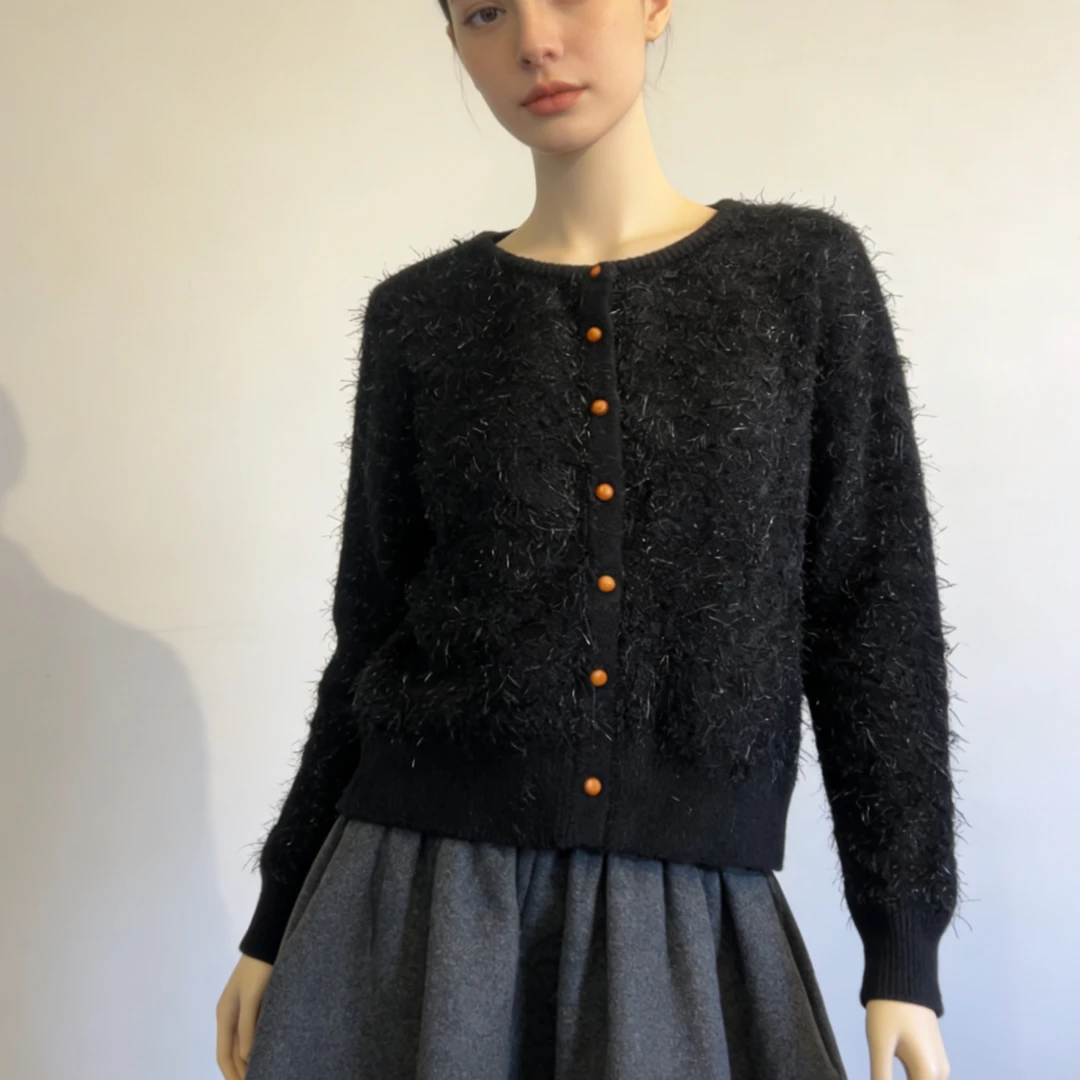 ZEMALA｜新款不起球圆领开衫