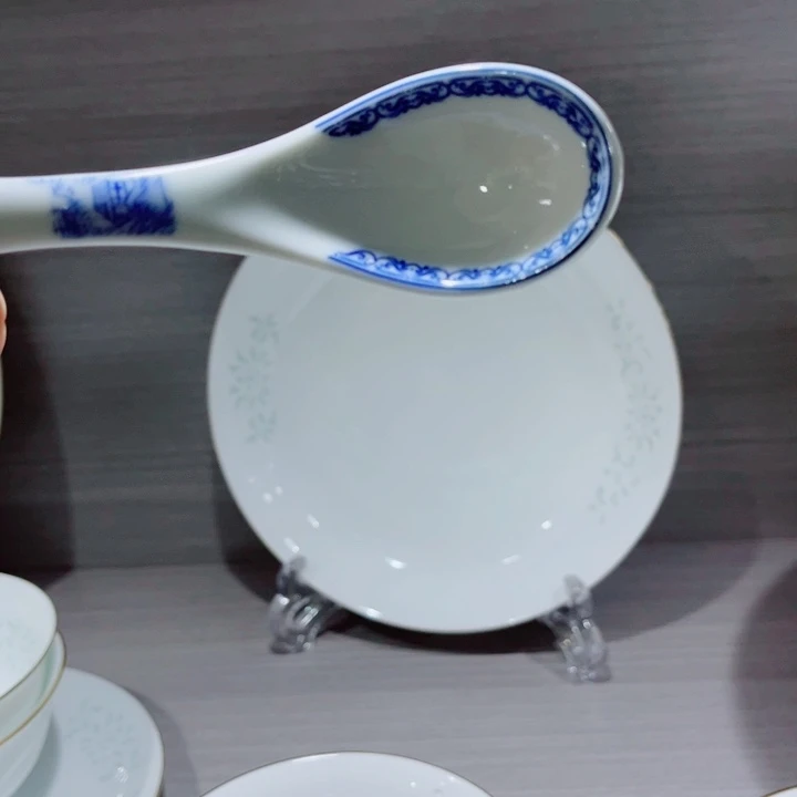 青花玲珑千里江山小勺子