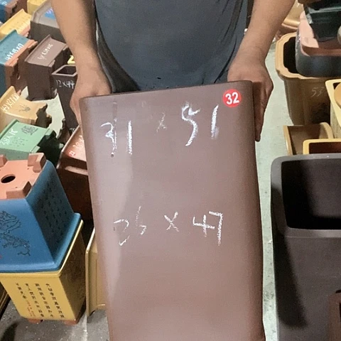紫砂花盆手工艺品