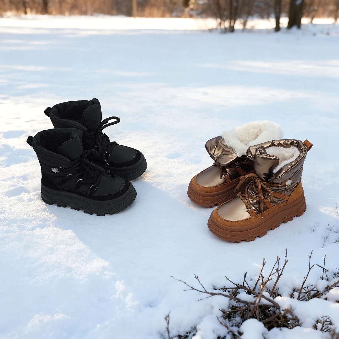 冬日格调-六六 | 冬季限定加厚加绒中筒酷帅高帮保暖女款雪地靴