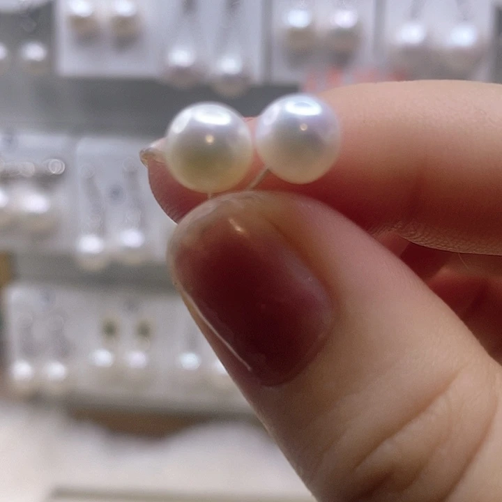 银S925镶嵌天然淡水珍珠淡水珍珠