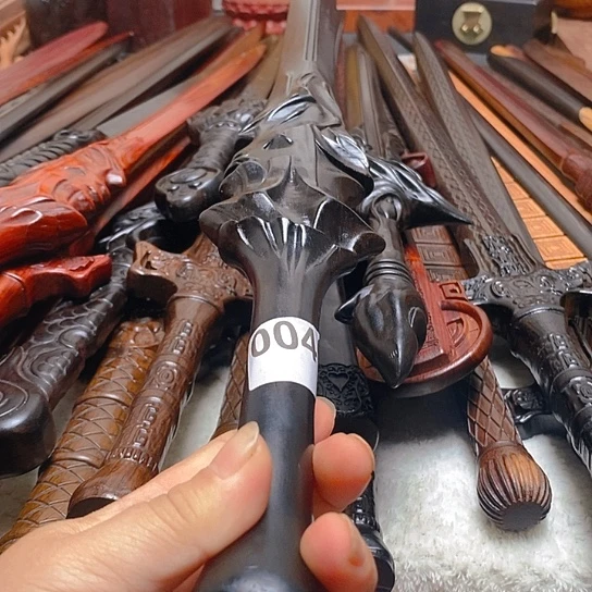 紫光檀木木80长盖聂