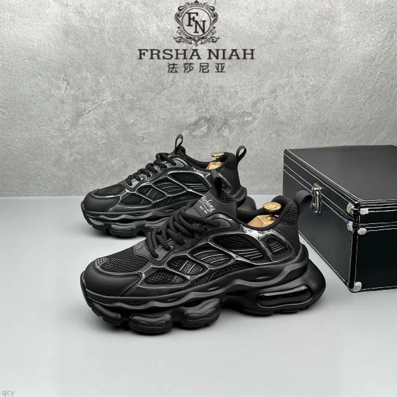 法莎尼亚休闲鞋2025夏季新款百搭潮流厚底增高时尚透气痞帅运动鞋