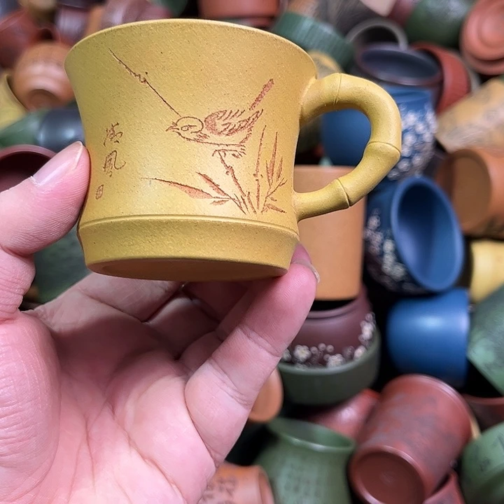 紫砂茶杯全手工紫砂主人杯