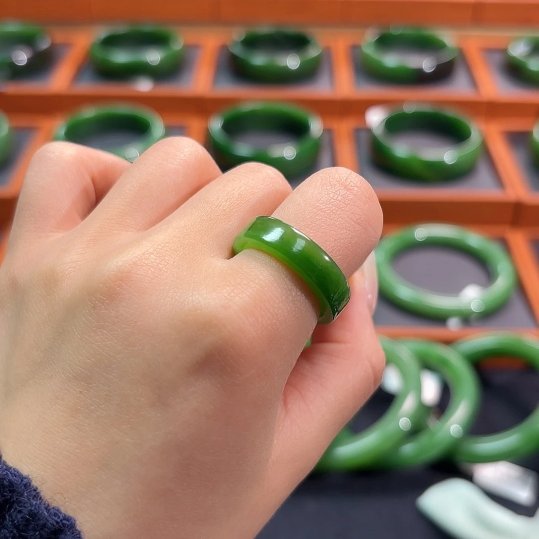 和田玉（碧玉）未镶嵌戒指