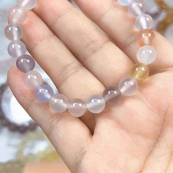 玛瑙/玉髓合金玛瑙玉髓手链卡十