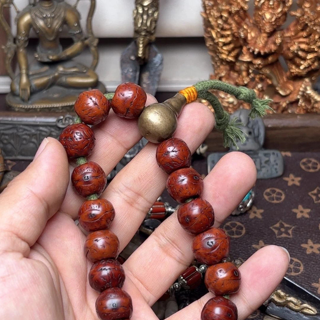 铜星月菩提挂件项链