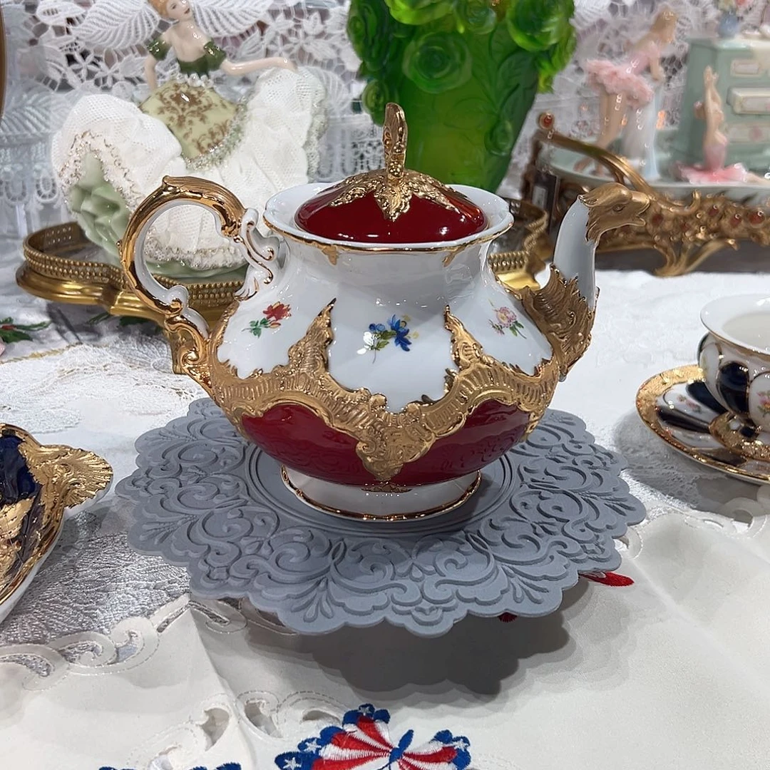 陶瓷R016骨瓷鎏金款咖啡壶