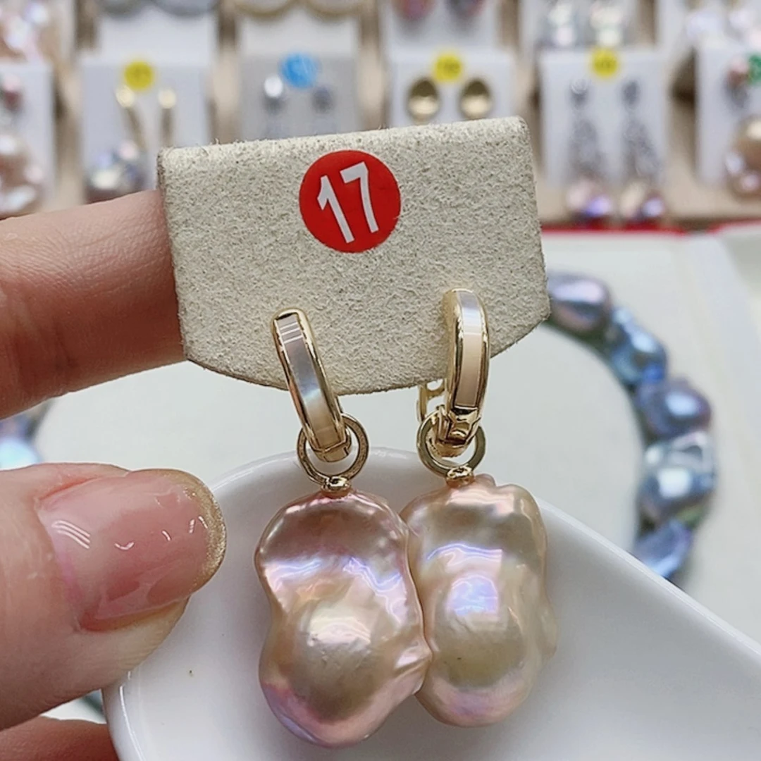 【闪购商品】淡水珍珠耳饰银S925镶嵌