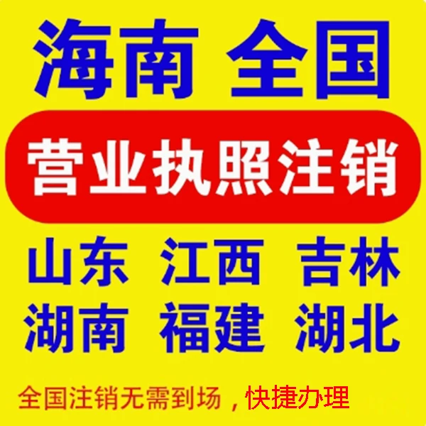河南上海辽宁海南陕西山西个体公司电商营业执照注销